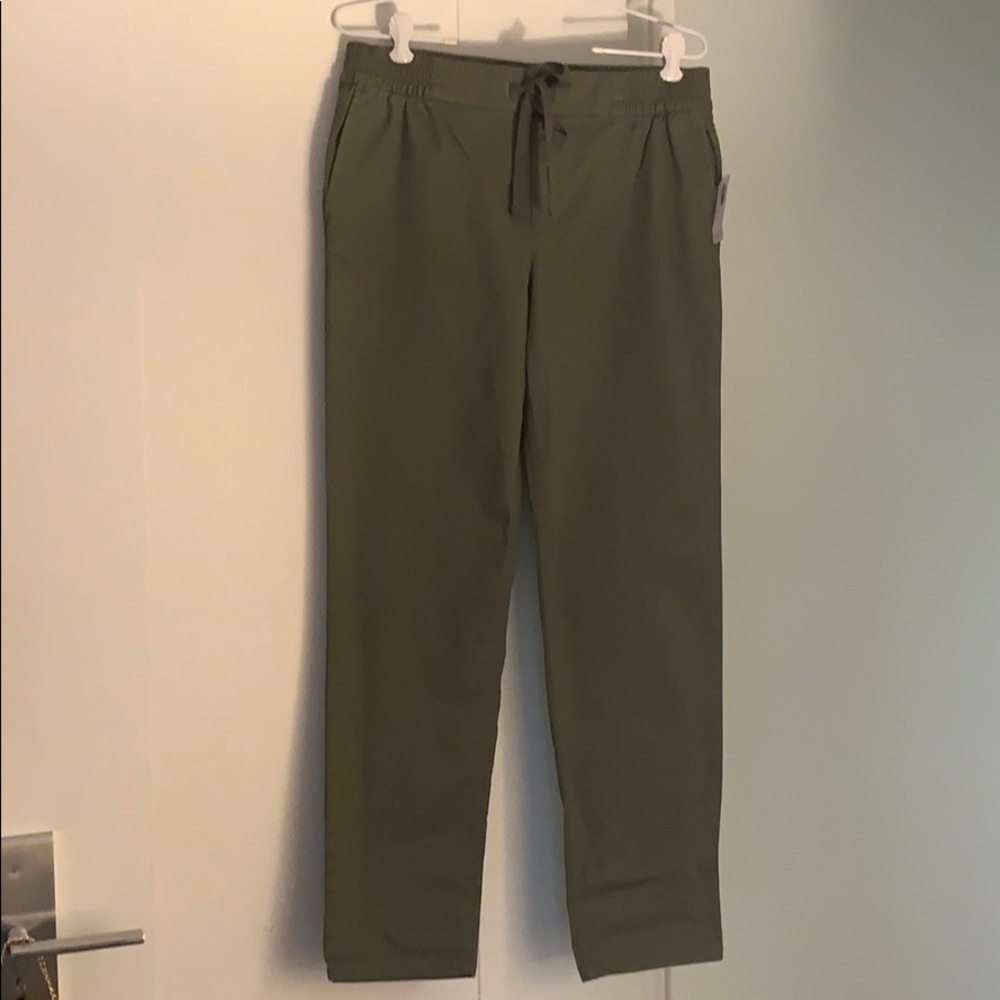 Old Navy army green cotton drawstring pants